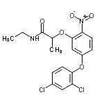 CAS 登录号：76120-22-4， 2-[5-(2,4-二氯苯氧基)-2-硝基苯氧基]-N-乙基丙酰胺