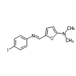 CAS 登录号：761338-90-3， 5-{(E)-[(4-碘苯基)亚氨基]甲基}-N,N-二甲基-2-呋喃胺