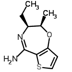 CAS 登录号：761389-98-4， (2R,3S)-3-乙基-2-甲基-2,3-二氢噻吩并[2,3-f][1,4]氧氮杂卓-5-胺