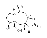 CAS 登录号：76467-15-7， (3aR,5S,5aS,8S,8aS,9aR)-8-羟基-8a-(羟基甲基)-5-甲基-1-亚甲基-4,5,5a,6,7,8,9,9a-八氢-3aH-薁并[7,6-D]呋喃-2-酮