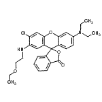 CAS 登录号：76579-17-4， 3'-氯-6'-(二乙基氨基)-2'-[(2-乙氧基乙基)氨基]-3H-螺[2-苯并呋喃-1,9'-氧杂蒽]-3-酮