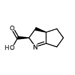 CAS 登录号：765857-50-9， (2R,3aR)-2,3,3a,4,5,6-六氢环戊并[b]吡咯-2-羧酸