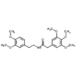 CAS 登录号：7668-87-3， N-[2-(3,4-二甲氧基苯基)乙基]-2-(3,4,5-三甲氧基苯基)乙酰胺
