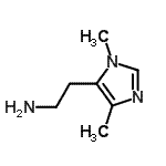 CAS 登录号：767236-09-9， 2-(1,4-二甲基-1H-咪唑-5-基)乙胺