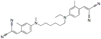 CAS 登录号：76897-80-8， 2-[[4-[7-[1-[4-(2,2-二氰基乙烯基)-3-甲基苯基]乙基氨基]庚基氨基]-2-甲基苯基]亚甲基]丙二腈