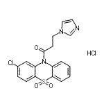 CAS 登录号:77020-84-9, 1-(2-氯-5,5-二氧代-10H-吩噻嗪-10-基)-3-(1H-咪唑-1-基)-1-丙酮盐酸盐(1:1)