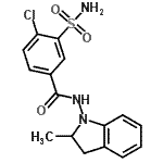 CAS 登录号：77083-52-4， 4-氯-N-(2-甲基-2,3-二氢-1H-吲哚-1-基)-3-氨基磺酰基苯甲酰胺