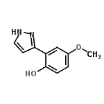 CAS 登录号：771482-47-4， 4-甲氧基-2-(1H-吡唑-3-基)苯酚