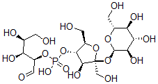 CAS 登录号：77193-02-3， [(2R,3S,4S,5S)-4-羟基-2,5-二(羟基甲基)-5-[(2R,3R,4S,5S,6R)-3,4,5-三羟基-6-(羟基甲基)四氢吡喃-2-基]氧基四氢呋喃-3-基][(2R,3S,4S)-3,4,5-三羟基-1-氧代戊烷-2-基]氢磷酸酯