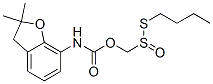 CAS 登录号:77248-49-8, (2,2-二甲基-3H-1-苯并呋喃-7-基)N-(丁基硫基亚磺酰甲基)氨基甲酸酯