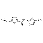CAS 登录号:774588-42-0, 5-乙基-N-(4-甲基-1,3-噻唑-2-基)-2-噻吩甲酰胺