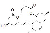 CAS 登录号：77517-29-4， [(1S,3S,4aR,7S,8S,8aR)-8-[2-[(2R,4R)-4-羟基-6-氧代四氢吡喃-2-基]乙基]-3,7-二甲基-1,2,3,4,4a,7,8,8a-八氢萘-1-基] (2S)-2-甲基丁酸酯
