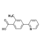 CAS 登录号：775557-13-6， 2-甲基-4-(2-吡啶基)苯甲酸