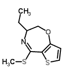 CAS 登录号：776283-65-9， 3-乙基-5-(甲硫基)-2,3-二氢噻吩并[2,3-f][1,4]氧氮杂卓
