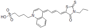 CAS 登录号：77673-48-4， 4-[(4Z)-4-[(E,4Z)-4-(4-氧代-3-丙基-2-硫代-1,3-噻唑烷-5-亚基)丁-2-烯亚基]喹啉-1-基]丁烷-1-磺酸