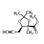 CAS 登录号：777076-72-9， 甲基(4R,5R)-2,2,4-三甲基-5-(2-丙炔-1-基)-1,3-二氧戊环-4-羧酸酯