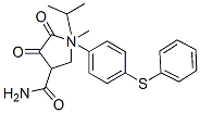 CAS 登录号:77711-85-4, N-甲基-4,5-二氧代-N-(4-苯硫基苯基)-1-丙-2-基吡咯烷-3-甲酰胺