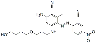 CAS#: 77737-04-3, 2-Amino-5-(2-Cyano-4-Nitrophenyl)Diazenyl-6-[3-(4-Hydroxybutoxy)Propylamino]-4-Methylpyridine-3-Carbonitrile