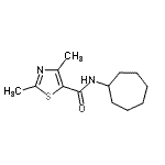 CAS 登录号：778588-92-4， N-环庚基-2,4-二甲基-1,3-噻唑-5-甲酰胺