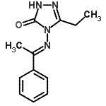 CAS 登录号：780786-37-0， 5-乙基-4-[(E)-(1-苯基乙亚基)氨基]-2,4-二氢-3H-1,2,4-三唑-3-酮