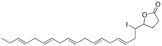 CAS 登录号：78144-19-1， 5-[(3E,6E,9E,12E,15E)-1-碘十八碳-3,6,9,12,15-五烯基]四氢呋喃-2-酮