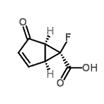 CAS 登录号：781663-21-6， (1S,5S,6S)-6-氟-4-氧代双环[3.1.0]己-2-烯-6-羧酸