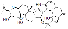 CAS 登录号：78213-66-8， (2R,3S,3aR,4aS,4bS,6aR,7S,7dR,8S,9aR,14bS,14cR,16aS)-3,3a,6a,8,9,9a,10,11,14,14b,14c,15,16,16a-十四氢-14b,14c,17,17-四甲基-10-亚甲基-2-(1-甲基乙烯基)-7,8-(环氧甲桥)-2H,6H-环丁(5,6)苯并(1,2-e)环氧乙烷并(4',4'a)-1-苯并吡喃并(5',6':6,7)茚并(1,2-b)吲哚-3,4b,7d(5H,7H)-三醇