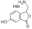 CAS 登录号:78219-08-6, 3-(氨基甲基)-6-羟基-3H-2-苯并呋喃-1-酮氢溴酸盐