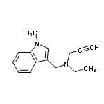 CAS 登录号：782392-74-9， N-乙基-N-[(1-甲基-1H-吲哚-3-基)甲基]-2-丙炔-1-胺