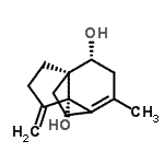 CAS 登录号：783322-13-4， (1S,5S,9R)-7-甲基-4-亚甲基三环[4.3.2.0<sup>1,5</sup>]十一碳-6-烯-5,9-二醇