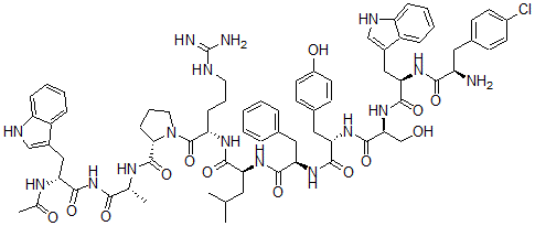 CAS#: 78493-59-1, 1-N-Ac-Trp-2-(4-Cl-Phe)-3-Trp-6-Phe-10-Alanh2-Lhrh