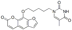 CAS 登录号：78497-52-6， 5-甲基-1-[5-(7-氧代呋喃并[3,2-g]苯并吡喃-9-基)氧基戊基]嘧啶-2,4-二酮
