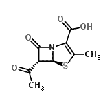 CAS 登录号：784999-23-1， (5S,6R)-6-乙酰基-3-甲基-7-氧代-4-硫杂-1-氮杂双环[3.2.0]庚-2-烯-2-羧酸
