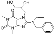CAS 登录号:78720-96-4, 7-(2,3-二羟基丙基)-8-(乙基-(苯基甲基)氨基)-1,3-二甲基嘌呤-2,6-二酮