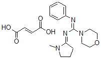 CAS 登录号:78782-47-5, N-(1-甲基-2-吡咯烷基亚基)-N'-苯基-4-吗啉甲脒富马酸盐