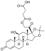 CAS 登录号：78806-74-3， (11b,16a)-21-(3-羧基-1-氧代丙氧基)-11-羟基-16,17-[(1-甲基乙亚基)二(氧基)]-孕甾-1,4-二烯-3,20-二酮