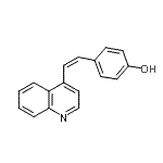 CAS 登录号：789-76-4， 4-[(Z)-2-(4-喹啉基)乙烯基]苯酚