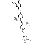 CAS 登录号：79015-29-5， 2,2'-[(E)-1,2-乙烯二基]二{5-[(4-羟基-3-甲基苯基)偶氮]苯磺酸}