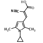 CAS#: 790270-77-8, (2E)-2-Cyano-3-(1-cyclopropyl-2,5-dimethyl-1H-pyrrol-3-yl)acrylic acid