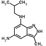 CAS 登录号：790657-70-4， N<sup>7</sup>-异丁基-3-甲基-2H-吲唑-5,7-二胺
