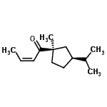 CAS 登录号：791620-66-1， (2Z)-1-[(1R,3S)-3-异丙基-1-甲基环戊基]-2-丁烯-1-酮