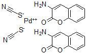 CAS 登录号:79170-49-3, 顺式-二(2-氧代-2H-1-苯并吡喃-3-基氨合)二(硫氰酸基)钯(II)