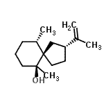 CAS 登录号：791835-58-0， (2R,5R,6S,10S)-2-异丙烯基-6,10-二甲基螺[4.5]癸烷-6-醇