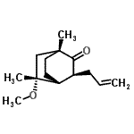 CAS 登录号：791854-91-6， (1R,3S,4R,5R)-3-烯丙基-5-甲氧基-1,5-二甲基双环[2.2.2]辛烷-2-酮