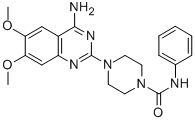 CAS 登录号:79221-26-4, 4-(4-氨基-6,7-二甲氧基喹唑啉-2-基)-N-苯基哌嗪-1-甲酰胺