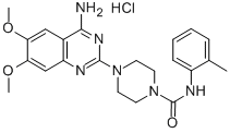 CAS 登录号:79221-28-6, 4-(4-氨基-6,7-二甲氧基喹唑啉-2-基)-N-(2-甲基苯基)哌嗪-1-甲酰胺盐酸盐