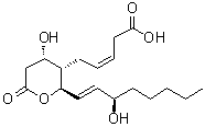 CAS 登录号：79250-60-5， (3Z)-5-{(2R,3S,4S)-4-羟基-2-[(1E,3R)-3-羟基-1-辛烯-1-基]-6-氧代四氢-2H-吡喃-3-基}-3-戊烯酸