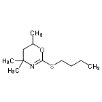 CAS 登录号：797806-25-8， 2-(丁基硫基)-4,4,6-三甲基-5,6-二氢-4H-1,3-恶嗪