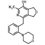 CAS 登录号：79784-17-1， 6-甲基-4-[2-(4-吗啉基)苄基]-1,3-二氢呋喃并[3,4-c]吡啶-7-醇