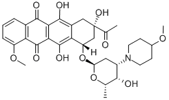 CAS#: 79867-76-8, 9-Acetyl-6,9,11-Trihydroxy-10-[5-Hydroxy-4-(4-Methoxypiperidin-1-Yl)-6-Methyloxan-2-Yl]Oxy-1-Methoxy-8,10-Dihydro-7H-Tetracene-5,12-Dione